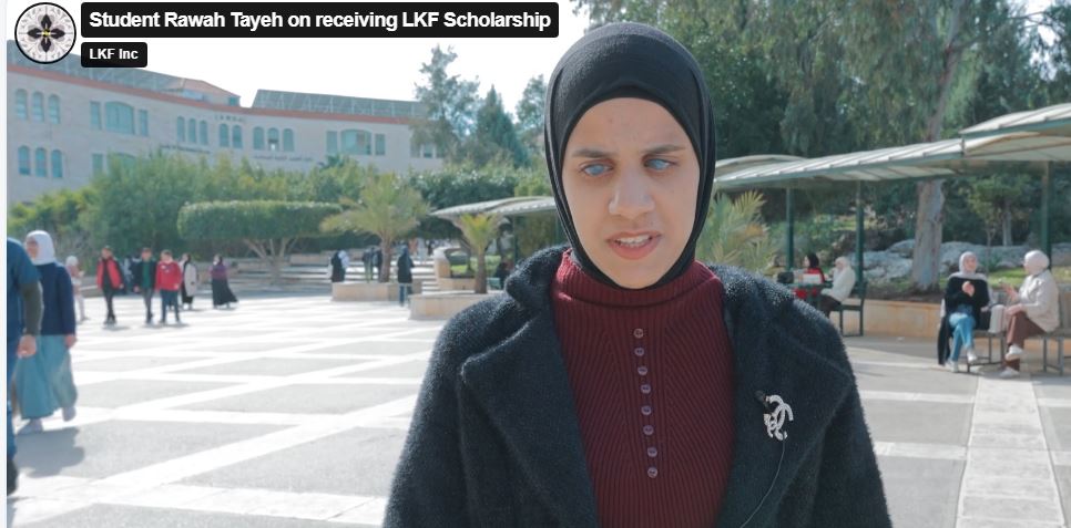 Student Rawaa Tayeh on Receiving a Scholarship from LKF